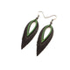 Nativas [2 Layer] // Leather Earrings - Black, Green