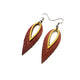 Nativas [2 Layer] // Leather Earrings - Red, Gold