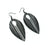 T7 [05_LineArray] // Acrylic Earrings - Brushed Silver, Black