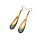 Saturā Leather Earrings 11 // Black, Turquoise Pearl, Gold