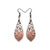 Slim Bevel Drops [02_Abstract] // Acrylic Earrings - Rose Gold, Black