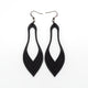 Terrabyte v.02_1 // Leather Earrings - Black - LIGHT RAZOR DESIGN STUDIO