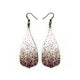 Flared Bevel Drops [01_SparkGradient] // Acrylic Earrings - Brushed Nickel, Burgundy
