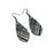 Gem Point [30R] // Acrylic Earrings - Brushed Silver, Black