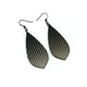 Gem Point [08R] // Acrylic Earrings - Brushed Gold, Black