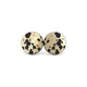 Circle Stud Earrings [Abstract_5] // Acrylic - Brushed Gold, Black