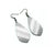 Gem Point [11] // Acrylic Earrings - Brushed Silver, Black