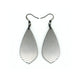 Gem Point [20] // Acrylic Earrings - Brushed Silver, Black