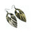 T7 [06R_Floral] // Acrylic Earrings - Brushed Gold, Black