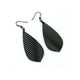 Gem Point [12R] // Acrylic Earrings - Brushed Gold, Black