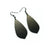 Gem Point [09R] // Acrylic Earrings - Brushed Gold, Black