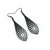 Slim Bevel Drops [03R_HalftoneBurst] // Acrylic Earrings - Brushed Silver, Black
