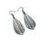 Gem Point [29] // Acrylic Earrings - Brushed Silver, Black