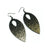 T7 [01R_SparkGradient] // Acrylic Earrings - Brushed Gold, Black