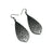 Gem Point [01R] // Acrylic Earrings - Brushed Silver, Black