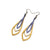 Saturā Leather Earrings 04 // Gold, Purple Pearl