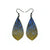 Gem Point [01] // Acrylic Earrings - Celestial Blue, Gold