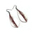 Gem Point [14] // Acrylic Earrings - Brushed Nickel, Burgundy