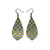 Gem Point [36] // Acrylic Earrings - Celestial Blue, Gold