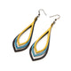 Saturā Leather Earrings 09 // Black, Turquoise Pearl, Gold