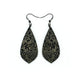 Gem Point [17R] // Acrylic Earrings - Brushed Gold, Black