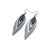 Nativas [3 Layer] // Leather Earrings - Silver, Turquoise, Black