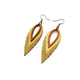 Nativas [2 Layer] // Leather Earrings - Gold, Red
