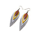 Nativas [3 Layer] // Leather Earrings - Silver, Yellow, Red