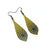 Slim Bevel Drops [03R_HalftoneBurst] // Acrylic Earrings - Celestial Blue, Gold