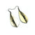 Gem Point [14] // Acrylic Earrings - Brushed Gold, Black