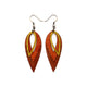 Nativas [2 Layer] // Leather Earrings - Red, Gold