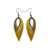 Nativas [2 Layer] // Leather Earrings - Gold, Blue
