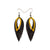 Nativas [2 Layer] // Leather Earrings - Black, Yellow