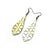 Slim Bevel Drops [04_Optical] // Acrylic Earrings - Brushed Gold, Black