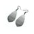 Gem Point [13] // Acrylic Earrings - Brushed Silver, Black