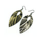 T7 [06R_Floral] // Acrylic Earrings - Brushed Gold, Black