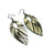 T7 [06_Floral] // Acrylic Earrings - Brushed Gold, Black
