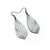 Gem Point [19] // Acrylic Earrings - Brushed Silver, Black