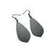 Gem Point [20R] // Acrylic Earrings - Brushed Silver, Black