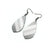 Gem Point [11] // Acrylic Earrings - Brushed Silver, Black