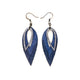 Nativas [2 Layer] // Leather Earrings - Blue, Silver