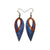 Nativas [2 Layer] // Leather Earrings - Blue, Red