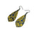 Gem Point [04R] // Acrylic Earrings - Celestial Blue, Gold