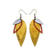 Nativas [3 Layer] // Leather Earrings - Gold, Red, Silver