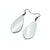 Gem Point [12] // Acrylic Earrings - Brushed Silver, Black