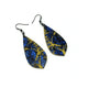 Gem Point [24] // Acrylic Earrings - Celestial Blue, Gold