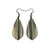 Gem Point [15R] // Acrylic Earrings - Brushed Gold, Black