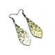 Slim Bevel Drops [02_Abstract] // Acrylic Earrings - Brushed Gold, Black