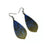 Gem Point [08] // Acrylic Earrings - Celestial Blue, Gold