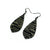 Gem Point [06R] // Acrylic Earrings - Brushed Gold, Black